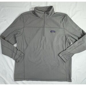 Patagonia Synchilla Fleece Pullover Sweater Gray Quarter Zip Mens Size 2XL